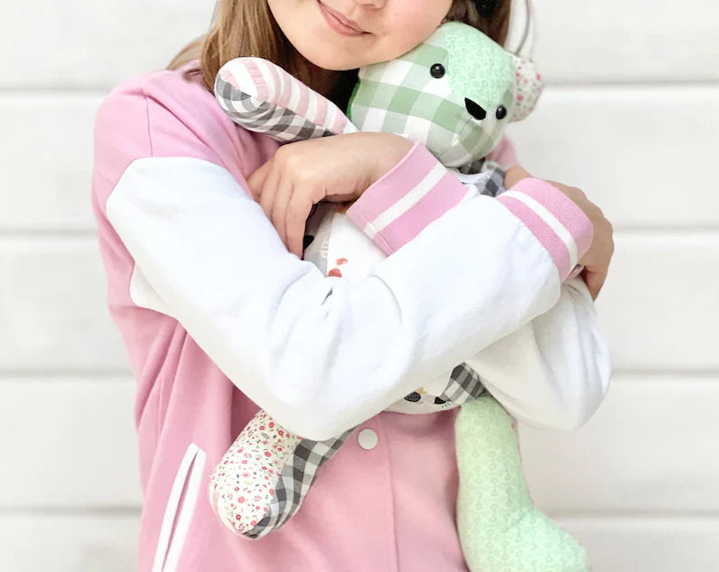 Teddy Bear Pattern and Bunny + VIDEO tutorial - 3 sizes, rabbit pattern, keepsake bear,