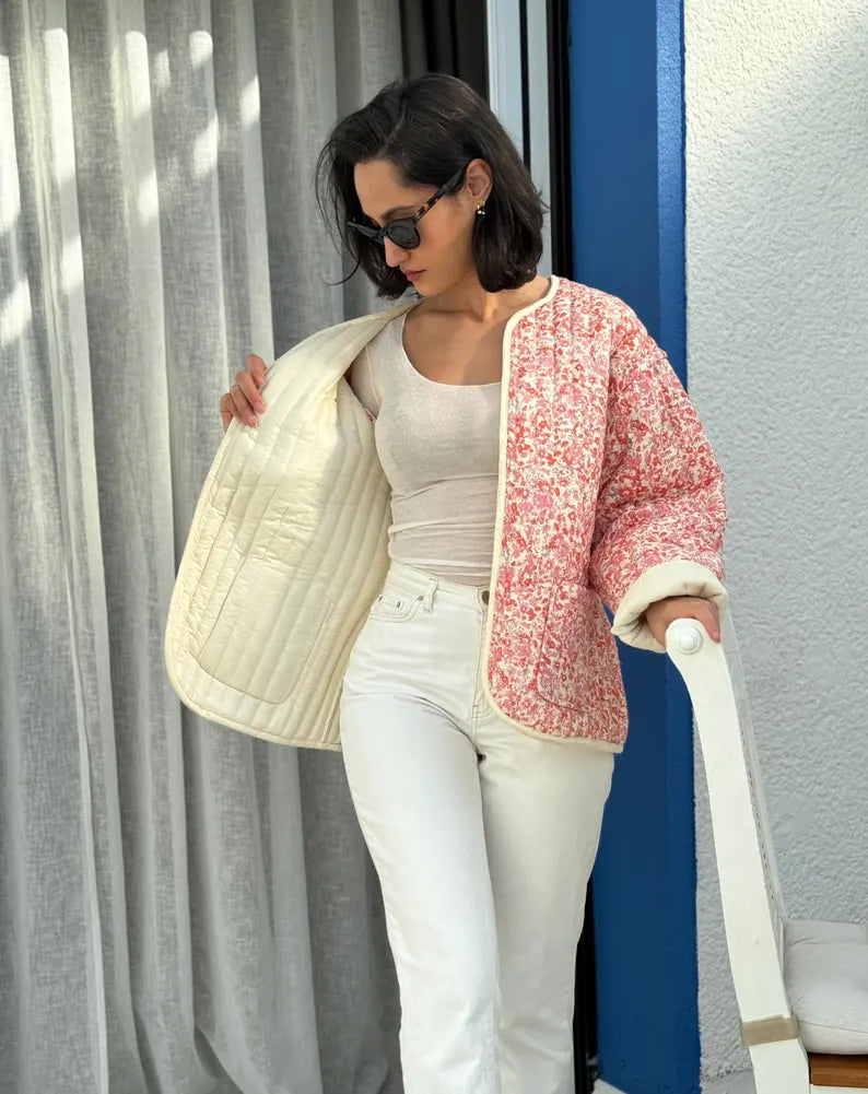 Quilted Jacket Beginner Sewing Pattern | Sizes XXS-5XL | Jacket Cardigan Pattern